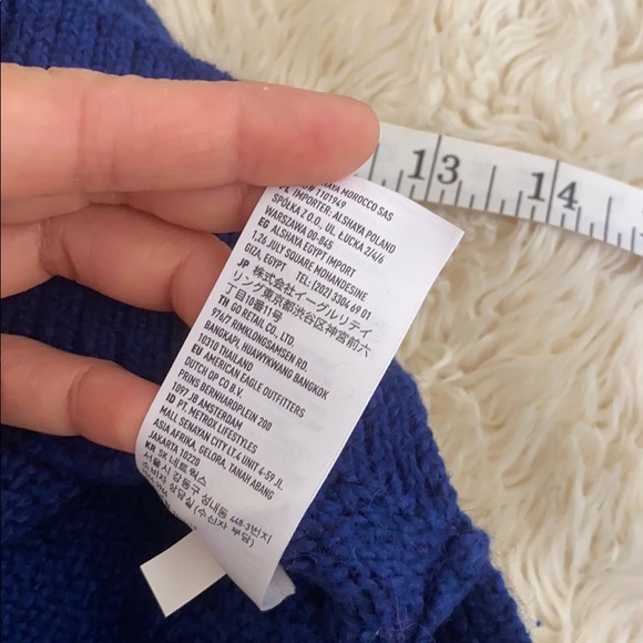AMERICAN EAGLE OUTFITTERS Women’s Blue Tribal Print Sweater Size L NWOT - Picture 10 of 14
